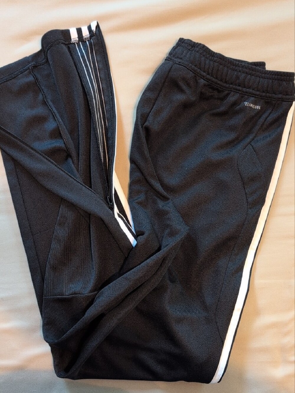 adidas Black Joggers with White Side Stripes - Kids - Picture 4 of 7